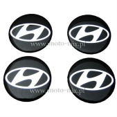 Naklejki na kołpaki Hyundai 55 mm silikonowe