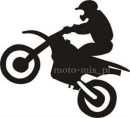 Naklejka tuningowa - MOTOR, motocykl, cross - czarna