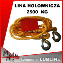 Linka holownicza sznur z hakami 2500 kg