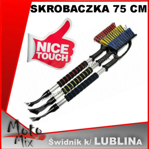 Skrobaczka do szyb + szczotka NICE TOUCH 75 cm - MOCNA Skrobaczka do szyb + szczotka NICE TOUCH 75 cm - MOCNA