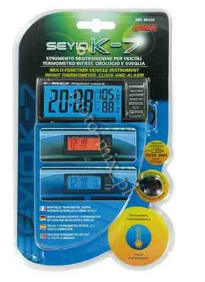 Termometr cyfrowy wew/zew + zegarek, alarm, drzemka Termometr cyfrowy wew/zew + zegarek, alarm, drzemka