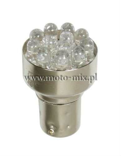 Żarówka LED czerwona BA15s (21W 12V) A Żarówka LED czerwona BA15s (21W 12V) A