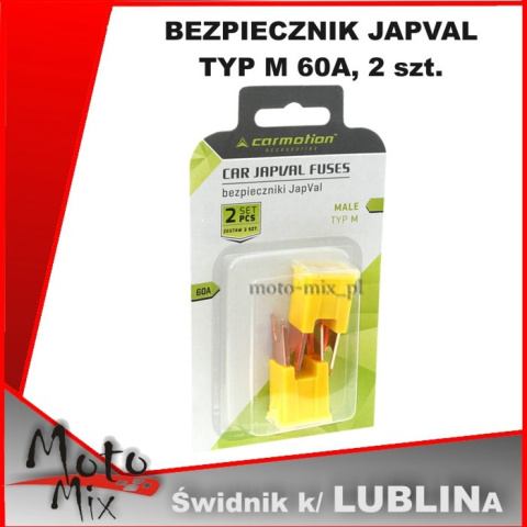 BEZPIECZNIK JAPVAL TYP M 60A, 2 szt. BEZPIECZNIK JAPVAL TYP M 60A, 2 szt.