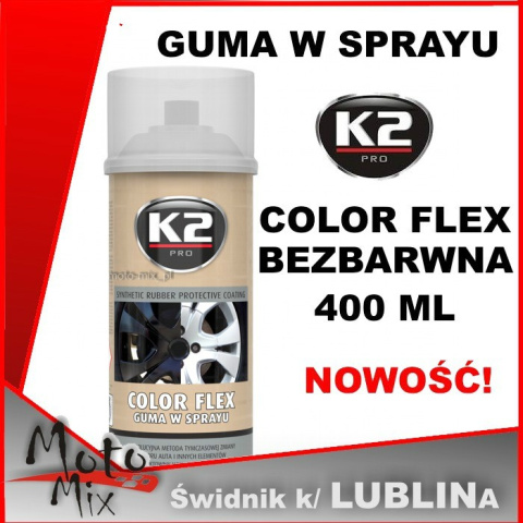 COLOR FLEX Guma w sprayu K2 BEZBARWNA 400 ML COLOR FLEX Guma w sprayu K2 BEZBARWNA 400 ML