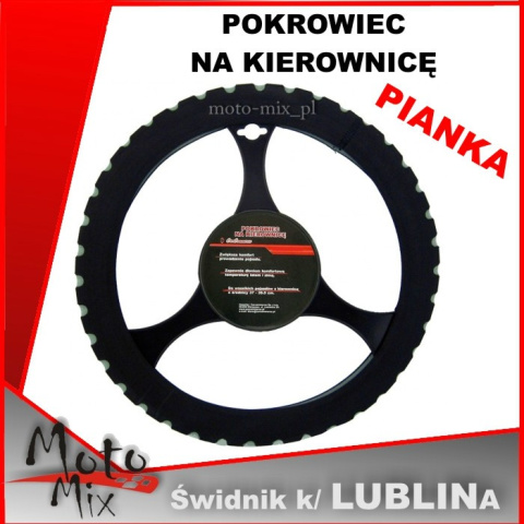 Pokrowiec na kierownicę 37-39 cm M PIANKA szara Pokrowiec na kierownicę 37-39 cm M PIANKA szara