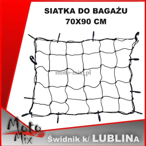 Siatka do bagażnika czarna 90x75cm Siatka do bagażnika czarna 90x75cm
