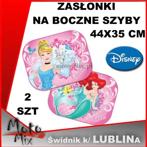 Zasłonki samochodowe kSIĘŻNICZKI Disney 2 wzory w komplecie Zasłonki samochodowe kSIĘŻNICZKI Disney 2 wzory w komplecie