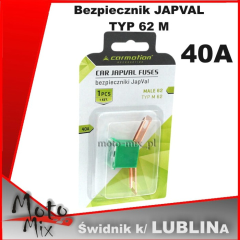 Bezpiecznik JAPVAL TYP 62 M 40A Bezpiecznik JAPVAL TYP 62 M 40A