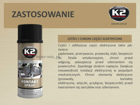 Preparat do styków elektrycznych K2 Contakt Spray Preparat do styków elektrycznych K2 Contakt Spray
