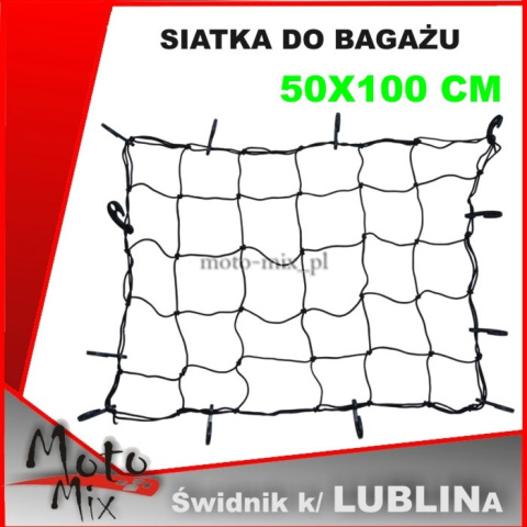 Siatka do bagażnika czarna 50x100cm Siatka do bagażnika czarna 50x100cm