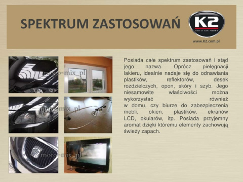 Wosk Syntetyczny + MIKROFIBRA wosk w płynie K2 SPECTRUM Wosk Syntetyczny + MIKROFIBRA wosk w płynie K2 SPECTRUM
