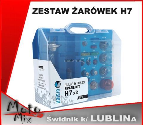 Zestaw żarówek VISION 2x H7 12V + 17 elementów Zestaw żarówek VISION 2x H7 12V + 17 elementów