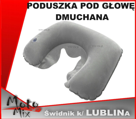 Poduszka pod głowe Rogalik szara Pompowana Poduszka pod głowe Rogalik szara Pompowana