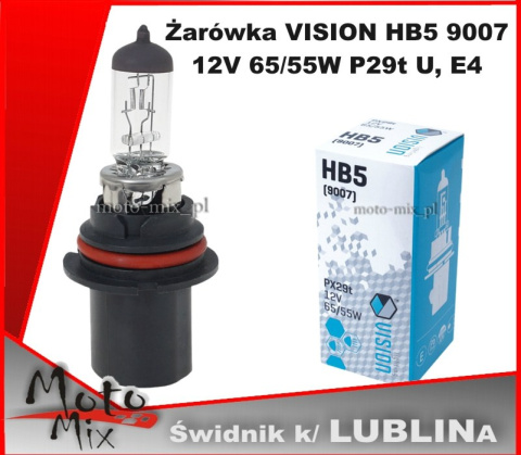 Żarówka VISION HB5 9007 12V 65/55W P29t U, E4 Żarówka VISION HB5 9007 12V 65/55W P29t U, E4