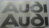 Naklejka AUDI napis srebrny 30x8 cm