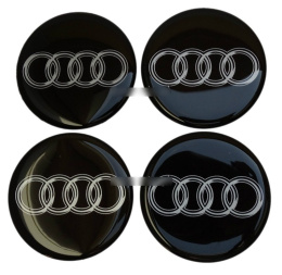 Naklejki na kołpaki Audi 65 mm silikonowe