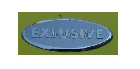 Naklejka aluminiowa EXLUSIVE srebrna Naklejka aluminiowa EXLUSIVE srebrna