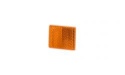 Odblask kwadratowy z taśmą - pomarańczowy 38x47