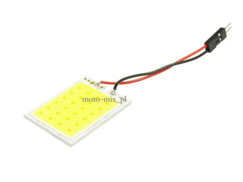 Panel LED COB 24-chip 4x6 + adaptery W5W, C5W, T4W Panel LED COB 24-chip 4x6 + adaptery W5W, C5W, T4W