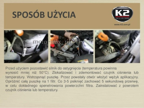 Regenerator filtra cząstek stałych K2 DPF CLEANER 500 ML Regenerator filtra cząstek stałych K2 DPF CLEANER 500 ML