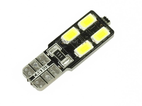 Żarówka samochodowa LED W5W T10 4 SMD 5630 CAN BUS jednostronna Żarówka samochodowa LED W5W T10 4 SMD 5630 CAN BUS jednostronna
