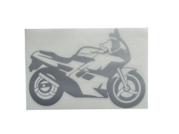 Naklejka tuningowa - MOTOR, motocykl - srebrny