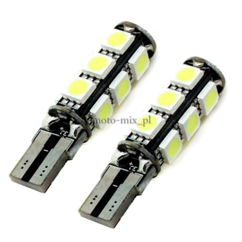 Żarówka samochodowa LED W5W T10 13 SMD 5050 CAN BUS Żarówka samochodowa LED W5W T10 13 SMD 5050 CAN BUS