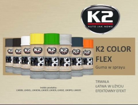 COLOR FLEX Guma w sprayu K2 CZERWONA 400 ML COLOR FLEX Guma w sprayu K2 CZERWONA 400 ML