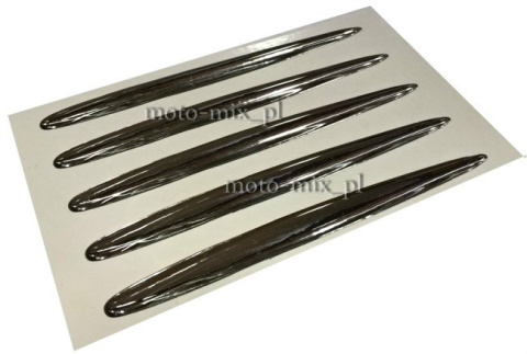 Naklejka silikonowa ŁZA pasek CHROM 15x1,5 CM Naklejka silikonowa ŁZA pasek CHROM 15x1,5 CM