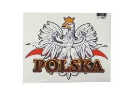Naklejka tuningowa - POLSKA FLAGA GODŁO