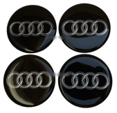 Naklejki na kołpaki Audi 50 mm silikonowe
