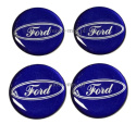 Naklejki na kołpaki Ford 55 mm silikonowe niebieskie