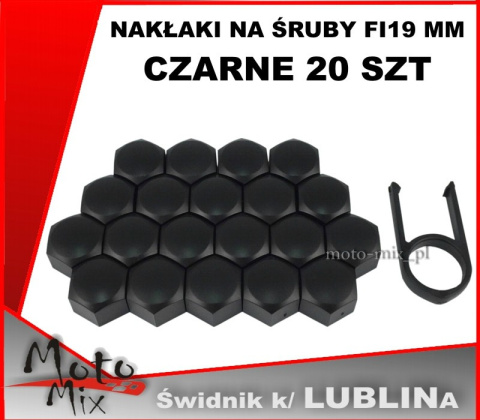 Nakładki na śruby CZARNE 21mm Nakładki na śruby CZARNE 21mm