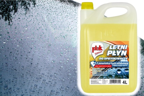 Płyn do spryskiwaczy LETNI 4 l z powłoką hydrofobową odpychającą wodę Płyn do spryskiwaczy LETNI 4 l z powłoką hydrofobową odpychającą wodę