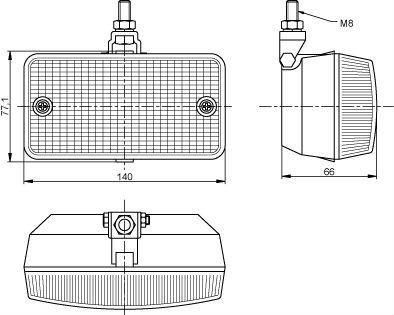 Lampa cofania uniwersalna LC043 Lampa cofania uniwersalna LC043