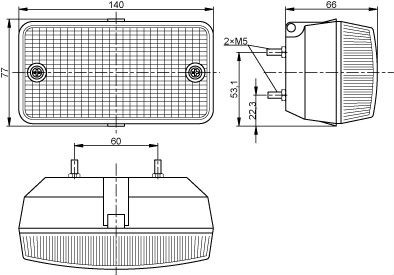 Lampa cofania uniwersalna ze śrubami Lampa cofania uniwersalna ze śrubami