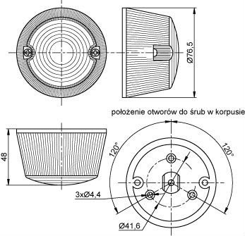 Lampa obrysowa okrągła - czerwona Lampa obrysowa okrągła - czerwona