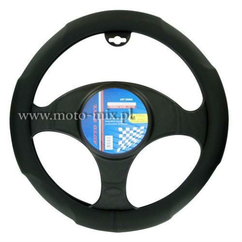 Pokrowiec na kierownicę 37-39 cm (M) czarny z wypustkami Pokrowiec na kierownicę 37-39 cm (M) czarny z wypustkami