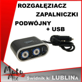 Rozgałęziacz zapalniczki II 12/24V włączniki, USB 1000 mA