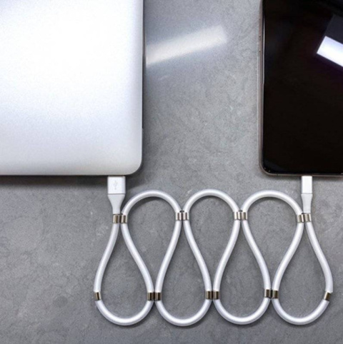 Kabel Łatwozwijalny USB do szybkiego ładowania typ-C | Quick Charge 3.0 Kabel Łatwozwijalny USB do szybkiego ładowania typ-C | Quick Charge 3.0