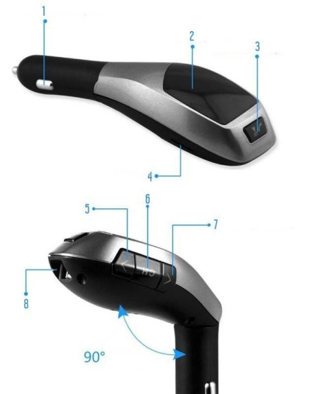 Bluetooth | Transmiter samochodowy FM z wyświetlaczem LED| Bluetooth | Ładowarka USB | Zestaw głośnomówiący Bluetooth | Transmiter samochodowy FM z wyświetlaczem LED| Bluetooth | Ładowarka USB | Zestaw głośnomówiący