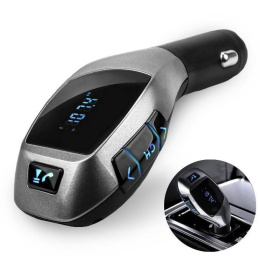 Bluetooth | Transmiter samochodowy FM z wyświetlaczem LED| Bluetooth | Ładowarka USB | Zestaw głośnomówiący