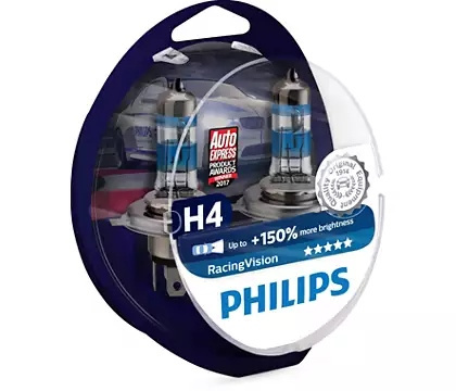 Żarówka samochodowa Philips H4 Racing Vision +150% box 2szt