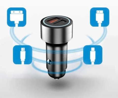 Ładowarka samochodowa 2x USB BLACK Ładowarka samochodowa 2x USB BLACK
