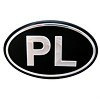 Naklejka silikonowa - PL czarna 5,5x9 cm Naklejka silikonowa - PL czarna 5,5x9 cm