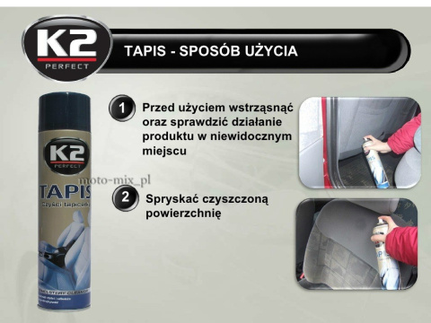 Pianka do czyszczenia tapicerki K2 TAPIS 600 ML Pianka do czyszczenia tapicerki K2 TAPIS 600 ML