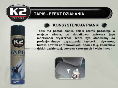 Pianka do czyszczenia tapicerki K2 TAPIS 600 ML Pianka do czyszczenia tapicerki K2 TAPIS 600 ML