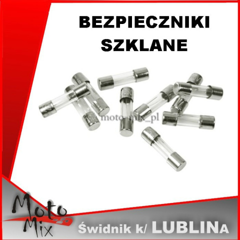 Bezpieczniki szklane 6,3 amp 5x20 mm Bezpieczniki szklane 6,3 amp 5x20 mm