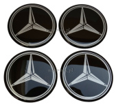 Naklejki na kołpaki Mercedes 60 mm silikonowe