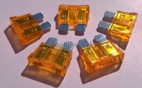BEZPIECZNIK PŁYTKOWY UNI 19mm 5A 5szt BEZPIECZNIK PŁYTKOWY UNI 19mm 5A 5szt